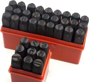 OMEX NEW 36 Pcs NUMBER & LETTER ALPHABET ALPHA NUMERIC PUNCH MARKING SET 1/16" or 1.5mm