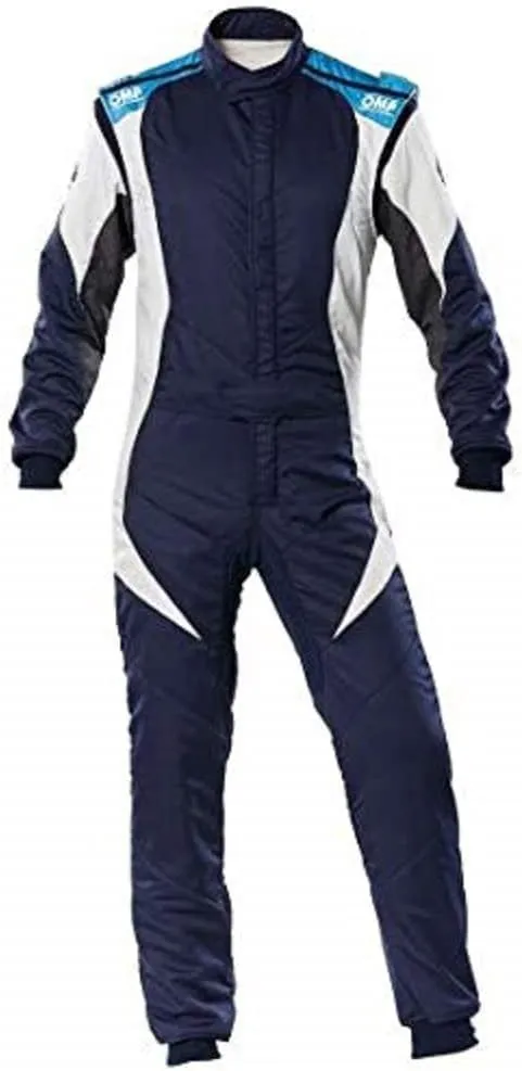 OMP - First Evo Suit Navy Blue/Cyan - Size 62 (Fia 8856-2018) (IA0-1854-B01-244-62)
