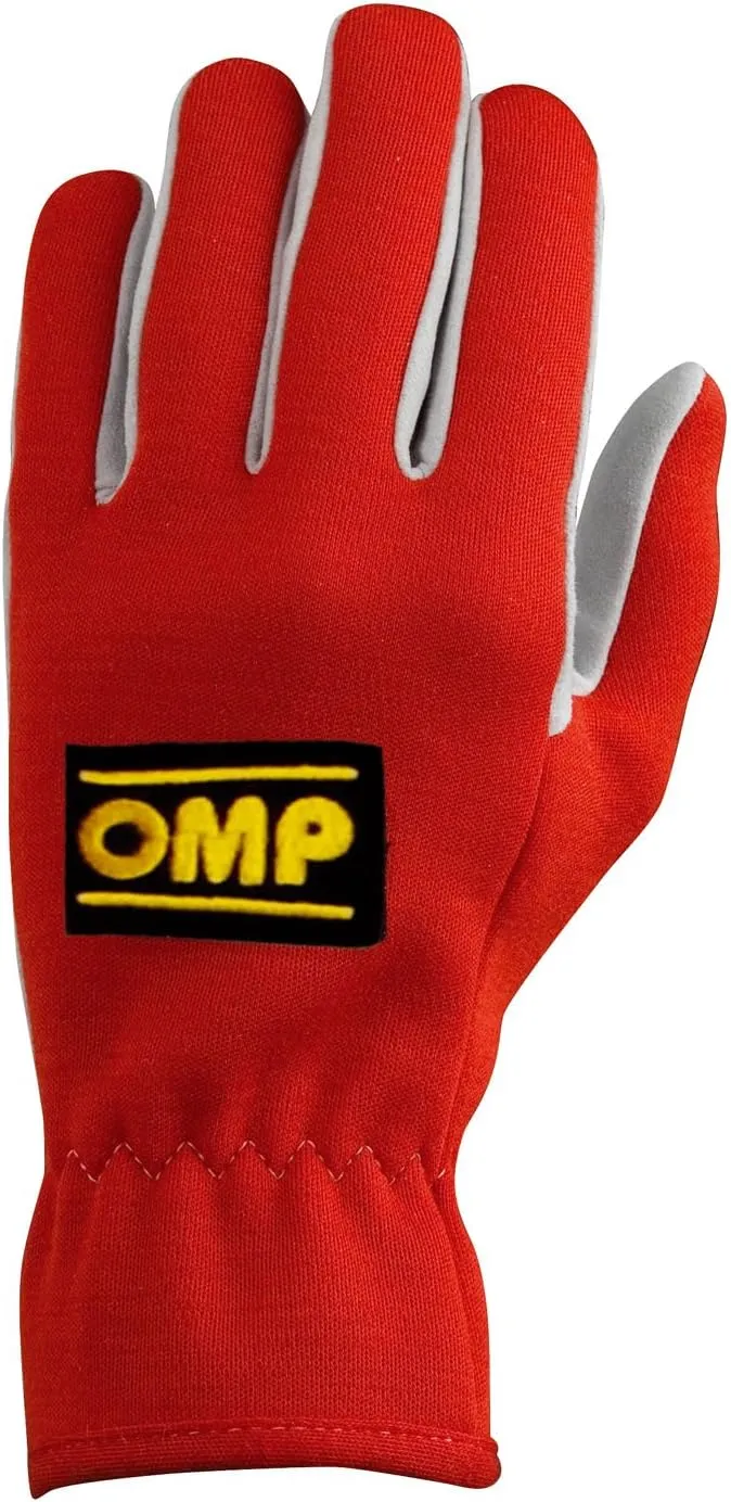 OMP (IB/702/R/L Rally Gloves, Red, Large