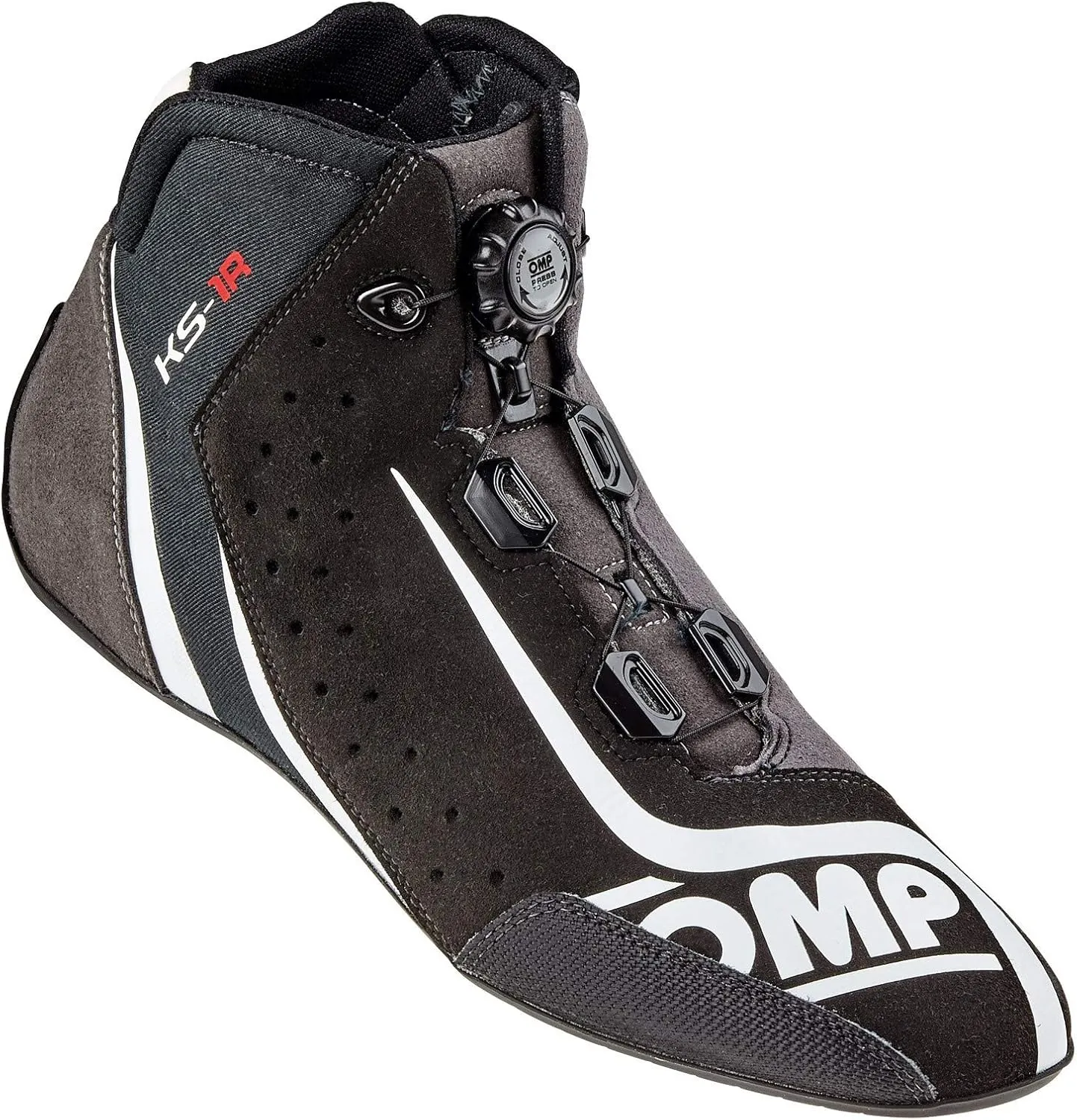 OMP Ks-1 R Shoes, Boy's Ks-1R Slippers Black/Silver Size 34