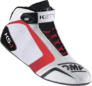 OMP - KS-1 Shoes White/Black/Red - Size 43 (KC0-0815-A01-120-43)