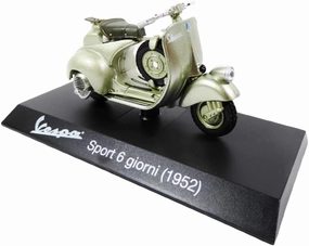 OPO 10 - Collection Miniature Scooter 1/18 Compatible with Piaggio Vespa Sport 6 Giorni Green - 1952 - Ves0016