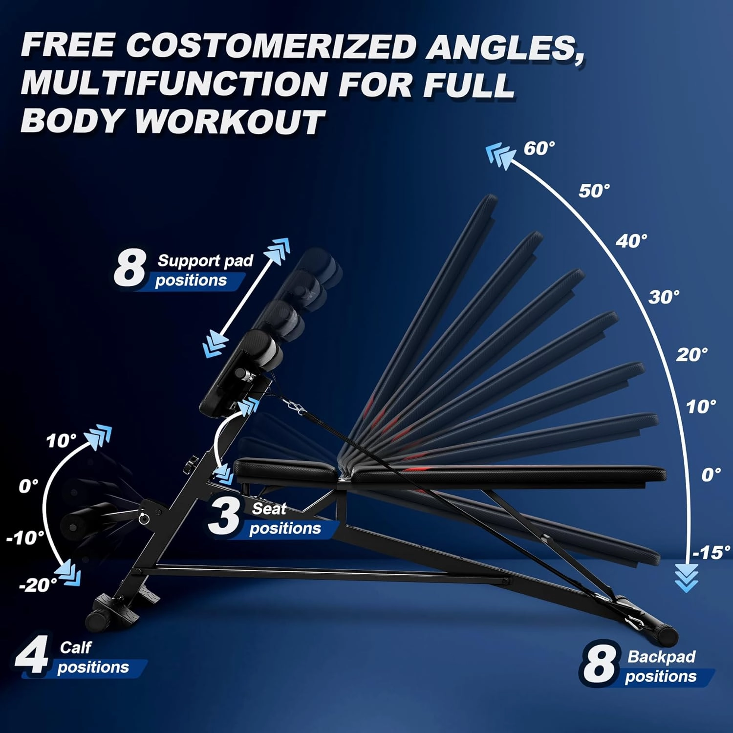 OPPSDECOR Power Cage, Multi-Function Power Rack with Adjustable Cable Pulley System, Squat Rack with Pull-up Bar, J-Hooks, More Training Attachment for Home Gym