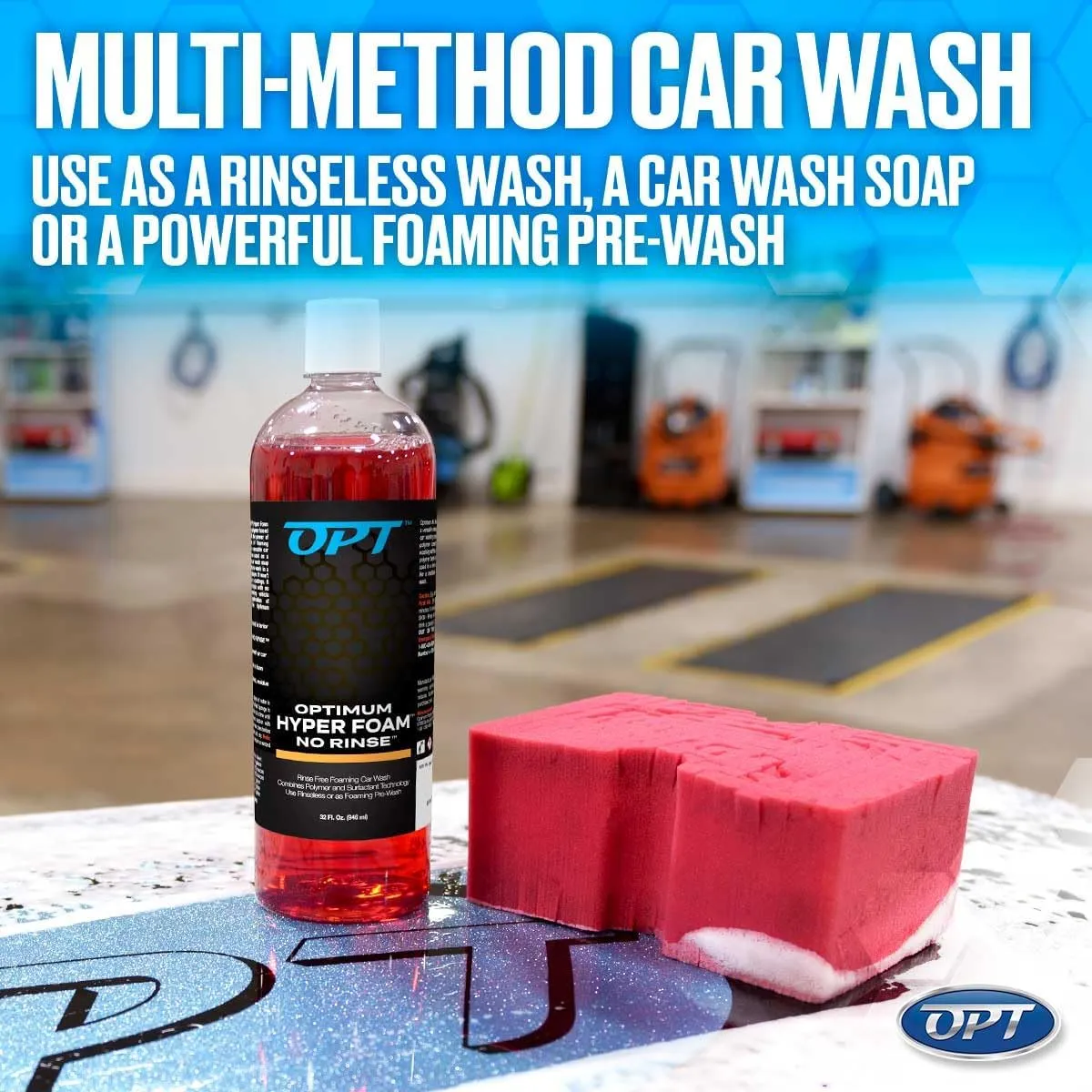 Optimum Hyper Foam ONR Rinseless Foaming Car Wash Soap – Spray-on, Agitate, No Rinse, and Dry – Rinseless Car Wash with Foam and Polymers (1 Gal.)