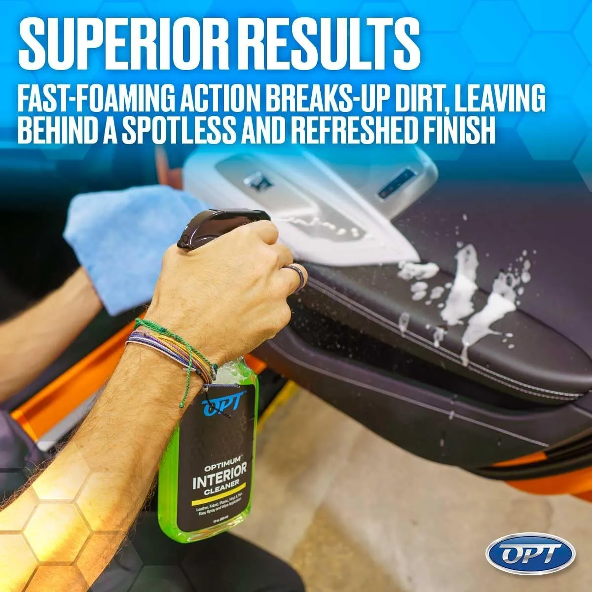 Optimum Interior Cleaner - Car Interior Cleaning and Detailing Spray - Safe on Leather, Upholstery, Interior Trim, Dash, and Plastic (1 Gallon)