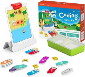 Osmo - Coding Starter Kit for iPhone & iPad-3 Educational Learning Games-Ages 5-10  Learn to Code, Basics Puzzles-STEM Toy-Logic, Fundamentals(Osmo iPad/iPhone Base Included)