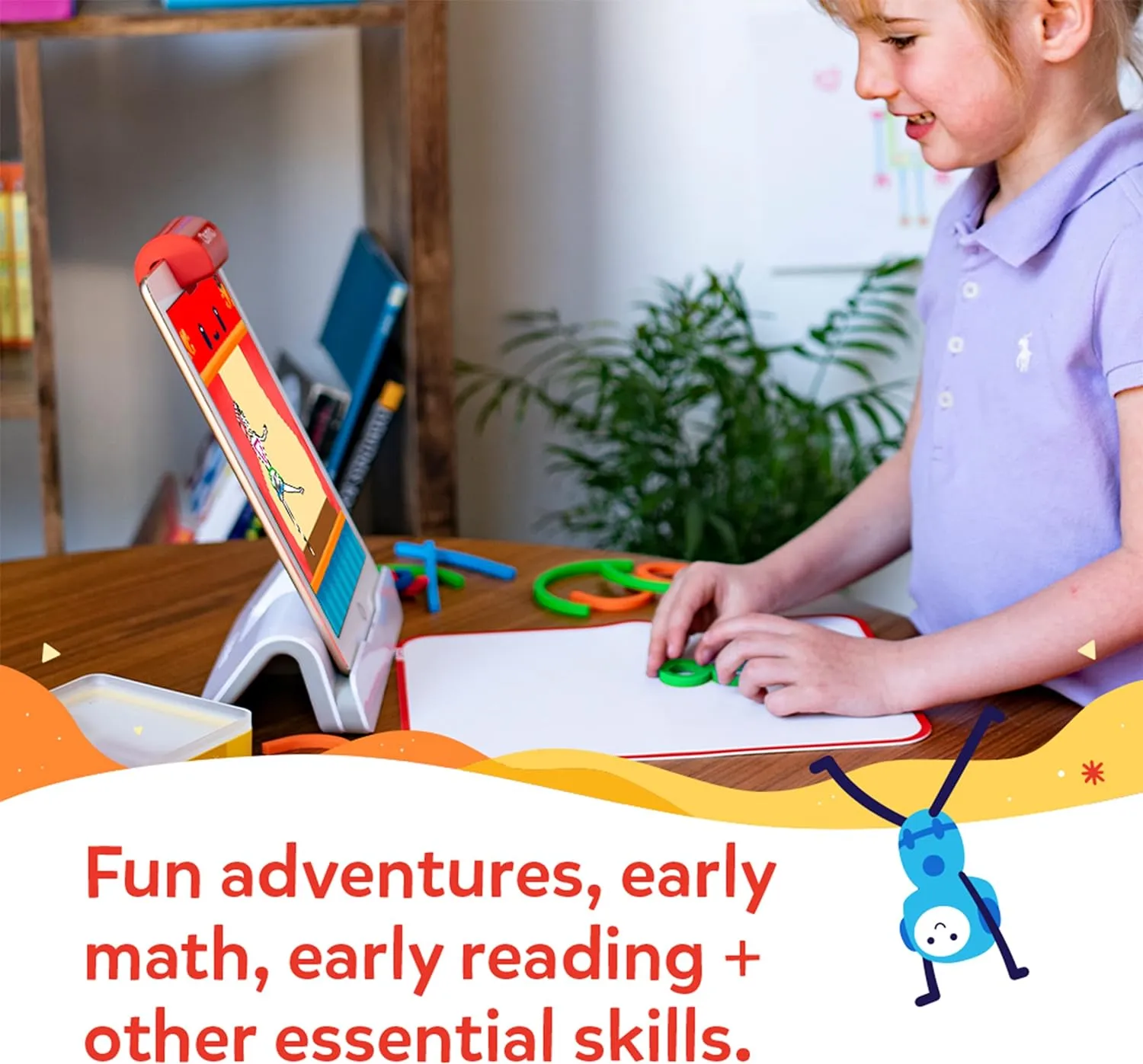 Osmo Early Math Learning Kit for iPad - 6 Educational Games for Ages 3-5 - STEM Toy with Osmo Base
