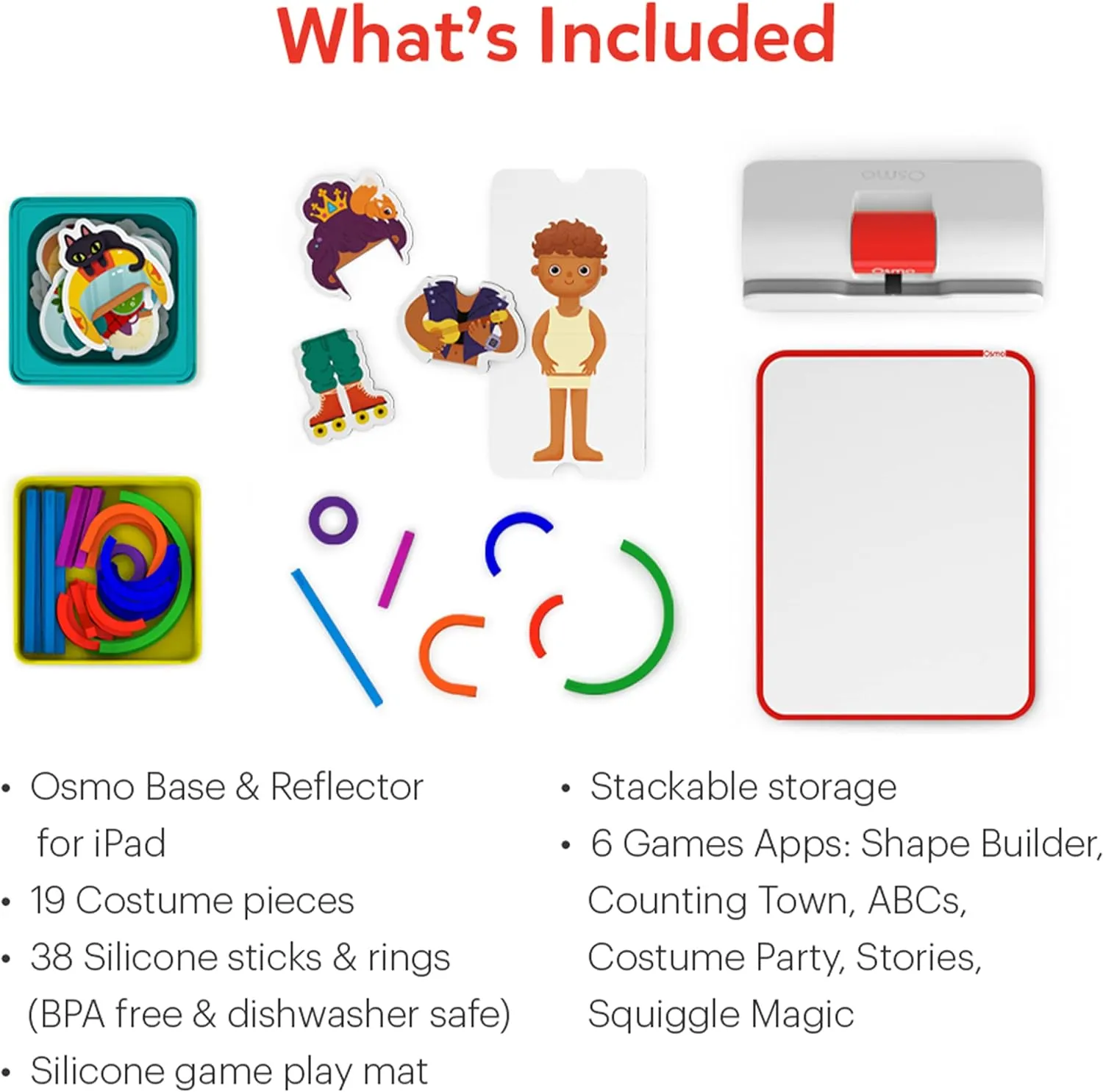 Osmo Early Math Learning Kit for iPad - 6 Educational Games for Ages 3-5 - STEM Toy with Osmo Base