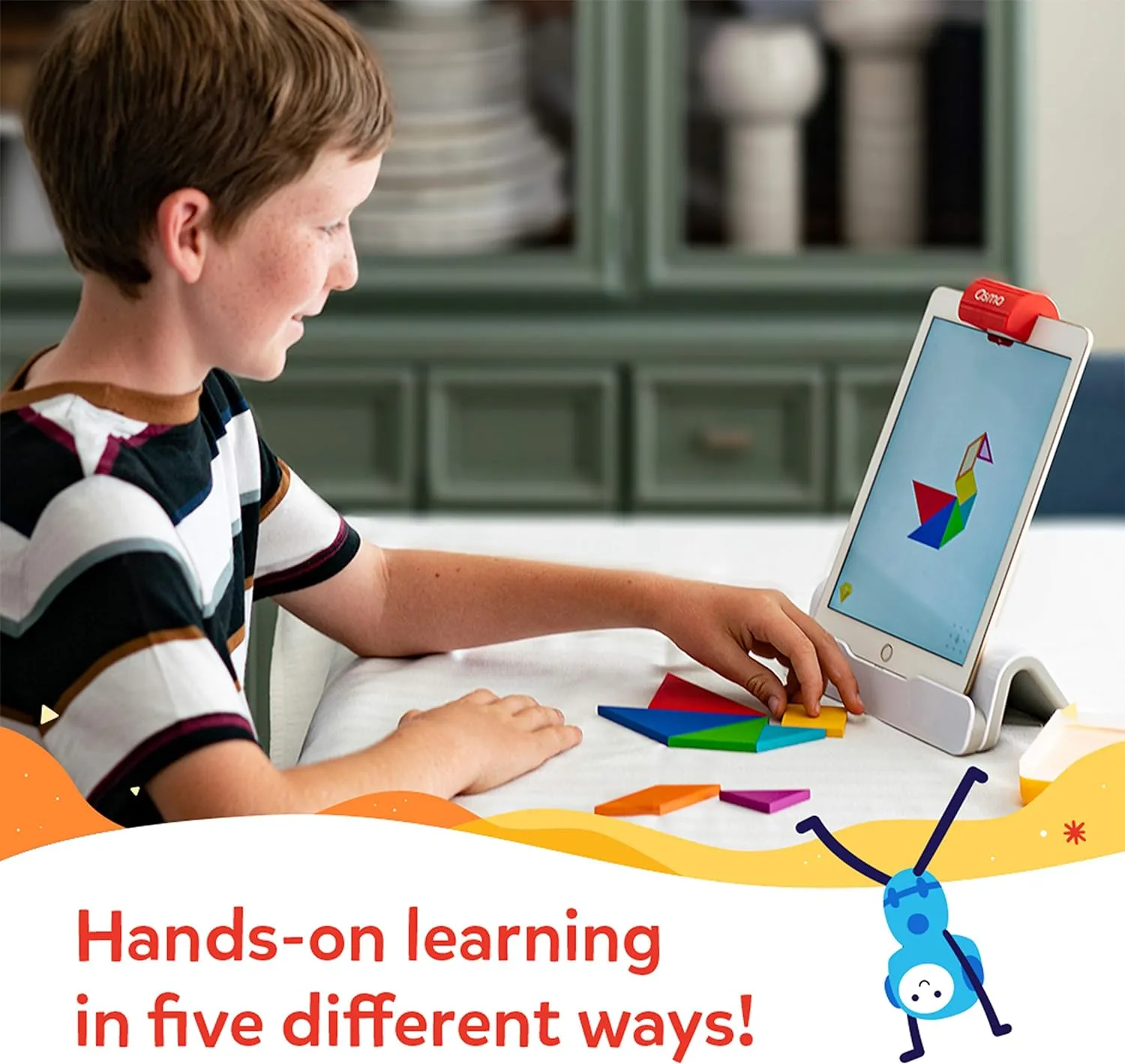 Osmo - Genius Starter Kit for iPad & iPhone - 5 Educational Learning Games - Ages 6-10 - Math, Spelling, Creativity & More - STEM Toy Gifts for Kids, Boy & Girl - Ages 6 7 8 9 10 (Osmo Base Included)