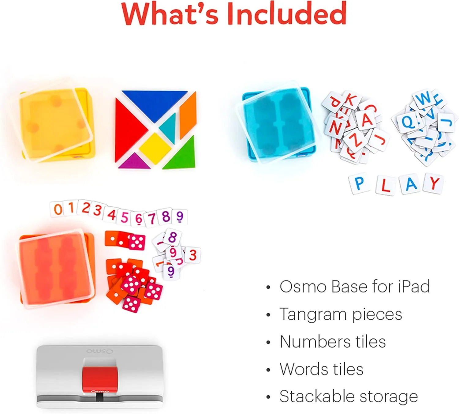 Osmo - Genius Starter Kit for iPad & iPhone - 5 Educational Learning Games - Ages 6-10 - Math, Spelling, Creativity & More - STEM Toy Gifts for Kids, Boy & Girl - Ages 6 7 8 9 10 (Osmo Base Included)