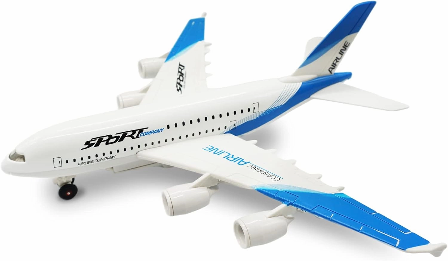 OTONOPI Airplane Toys A380 for Kids Bump and Go Pull Back Airlines Die Cast Metal Airbus Plane Toy with Lights and Sounds Model Airplane Toy for Boys & Girls Christmas Birthday Gift and Collections