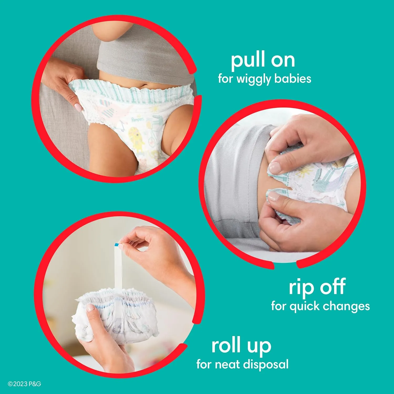 Pampers Diapers - Cruisers 360 - Size 5, 56 Count, Babyproof up to 100% Leakproof Pull-On Diaper