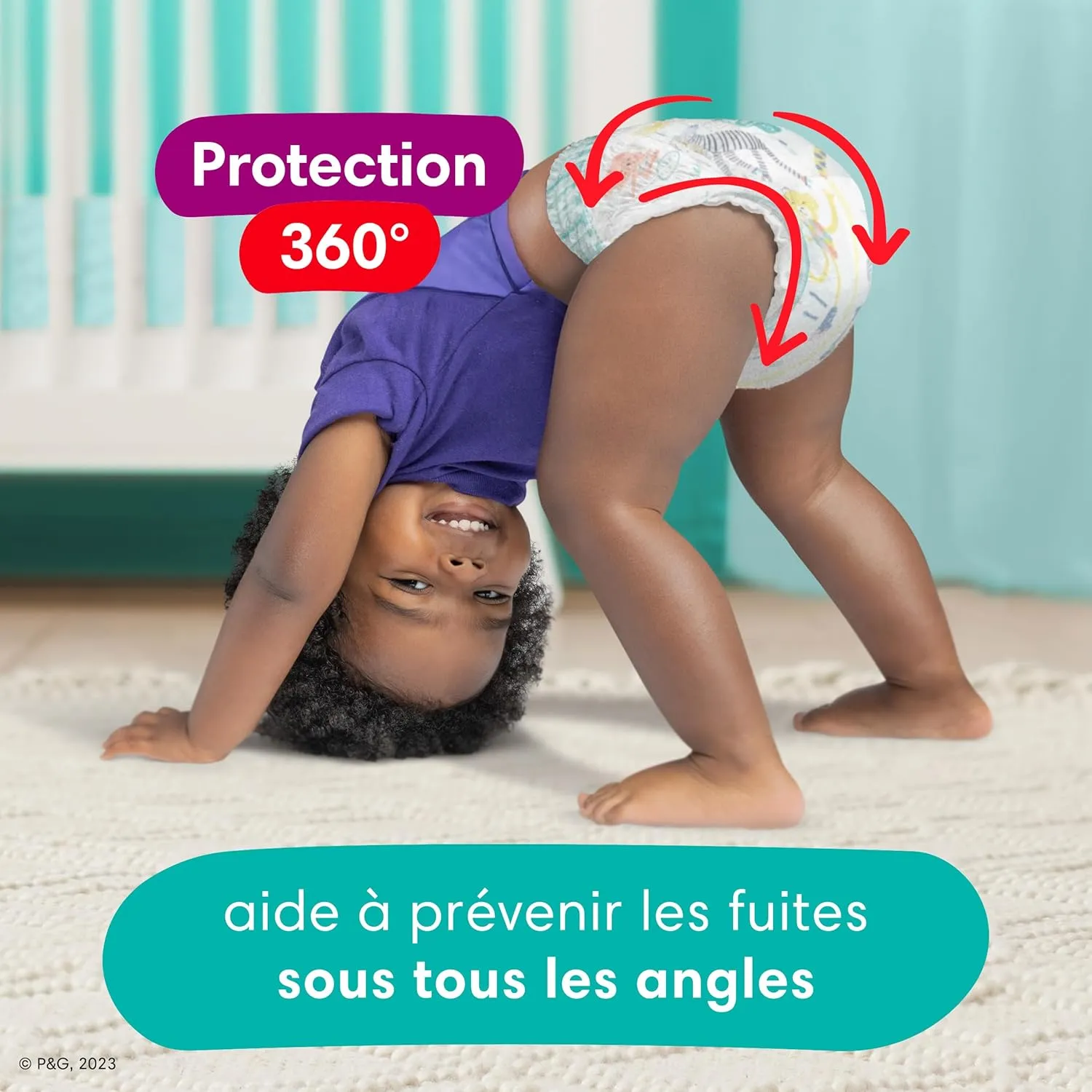 Pampers Diapers - Cruisers 360 - Size 5, 56 Count, Babyproof up to 100% Leakproof Pull-On Diaper