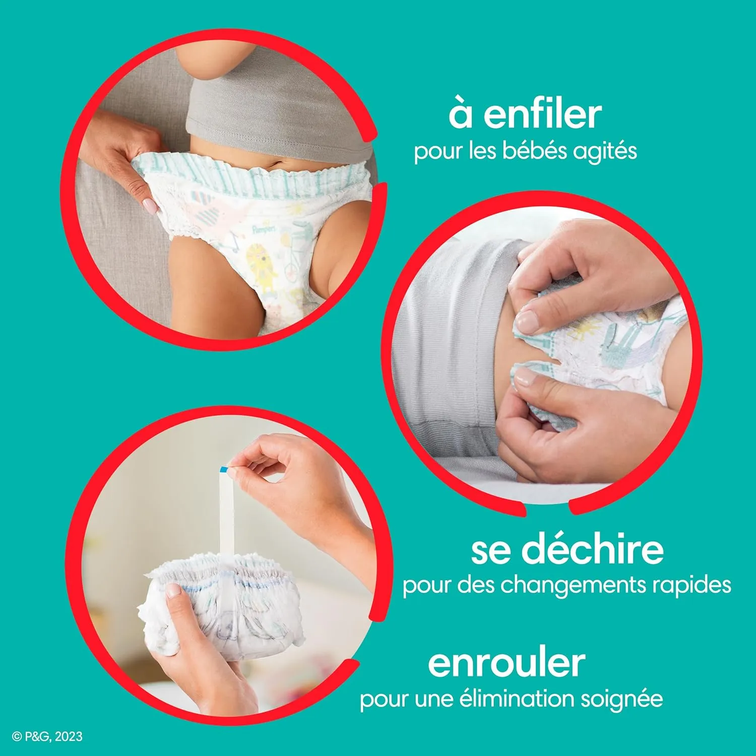 Pampers Diapers - Cruisers 360 - Size 5, 56 Count, Babyproof up to 100% Leakproof Pull-On Diaper