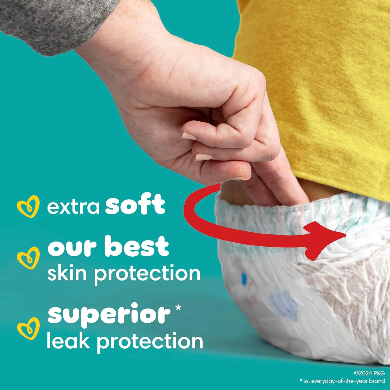 Pampers Diapers - Swaddlers 360 - Size 5, 116 Count, for up to 100% Leakproof Premium Skin Protection
