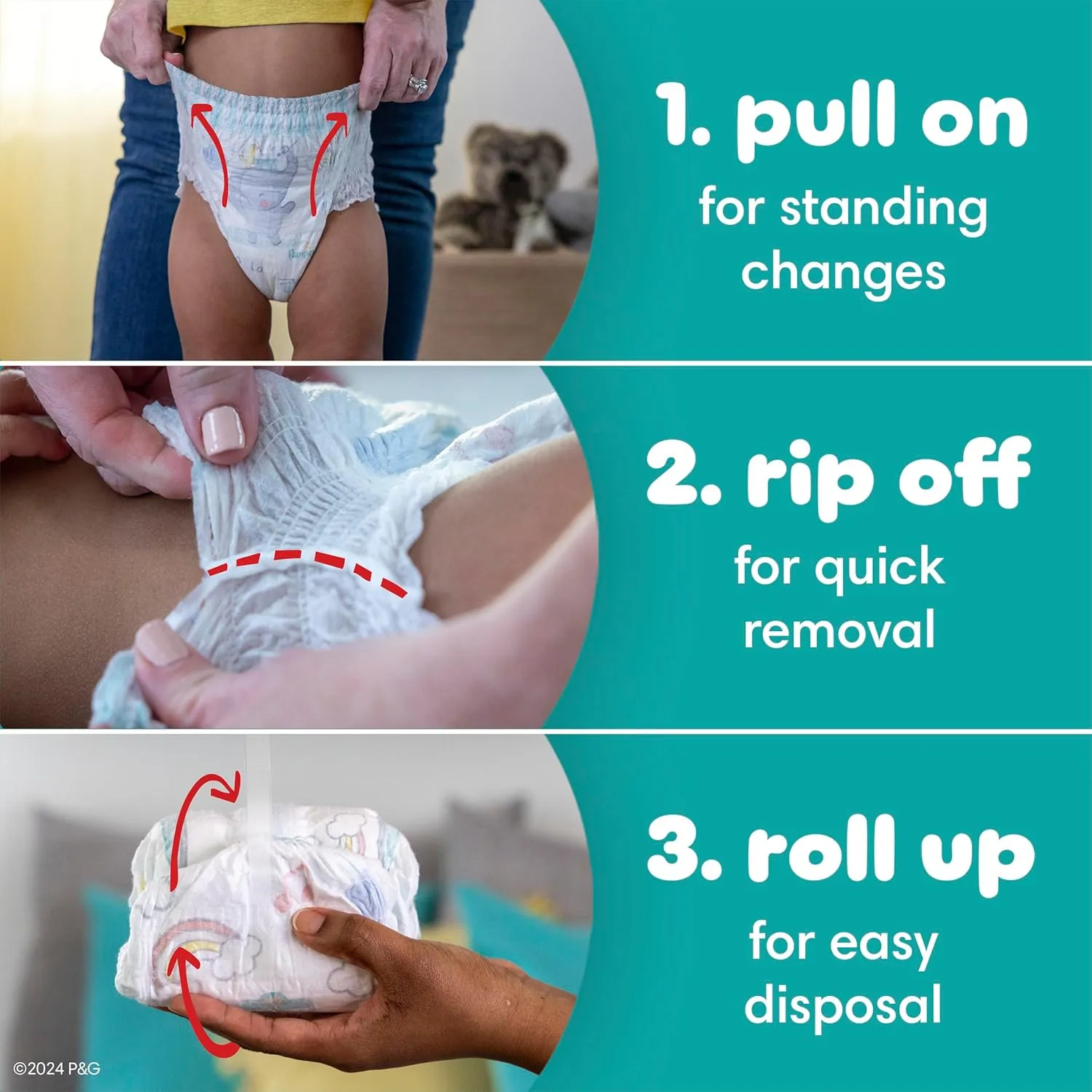Pampers Diapers - Swaddlers 360 - Size 5, 116 Count, for up to 100% Leakproof Premium Skin Protection