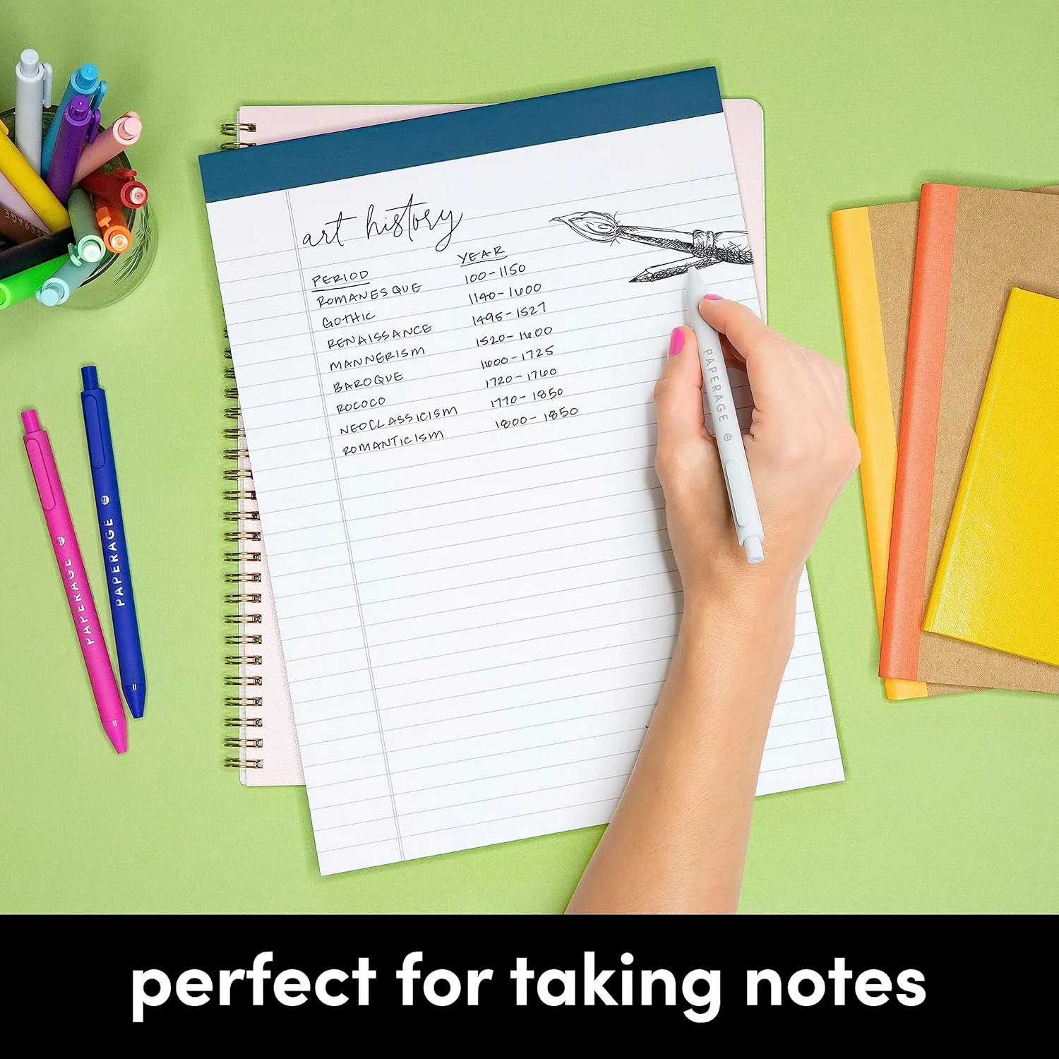 PAPERAGE Lined Legal Pads, (Jewel Tone), 6 Pack, 50 Sheets Each, Wide/Legal Ruled, Note Pads, Paper, 8.5 inches x 11 inches