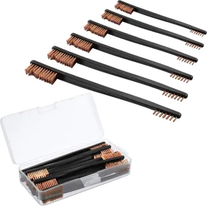 Patelai 16 Pieces Double-Ended Gun Cleaning Brushes 7 Inch Copper Multi-Purpose Gun Cleaning Brush with Plastic Handle