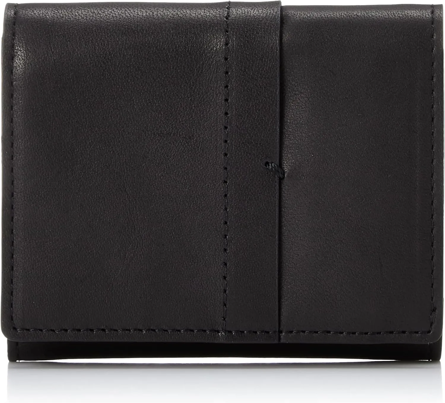 Patrick Stefan 224AWA11 Tri-Fold Wallet, Unisex, Cowhide Leather, Black