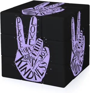 Peace Love Faith Joy Adults 3x3x3 Color-Matching Smooth Fully Printed Cube Gift