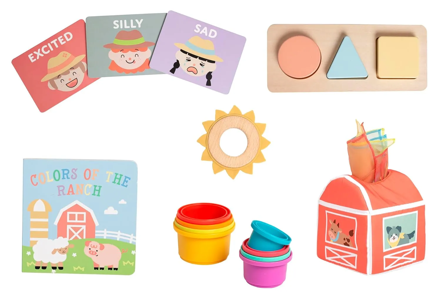 Pearhead Learning Kit for Babies 6  Months, 8 in 1 Learning Educational Set for Babies, Play Set for Early Development and Motor Skills, Montessori Toys for Babies 6  Months