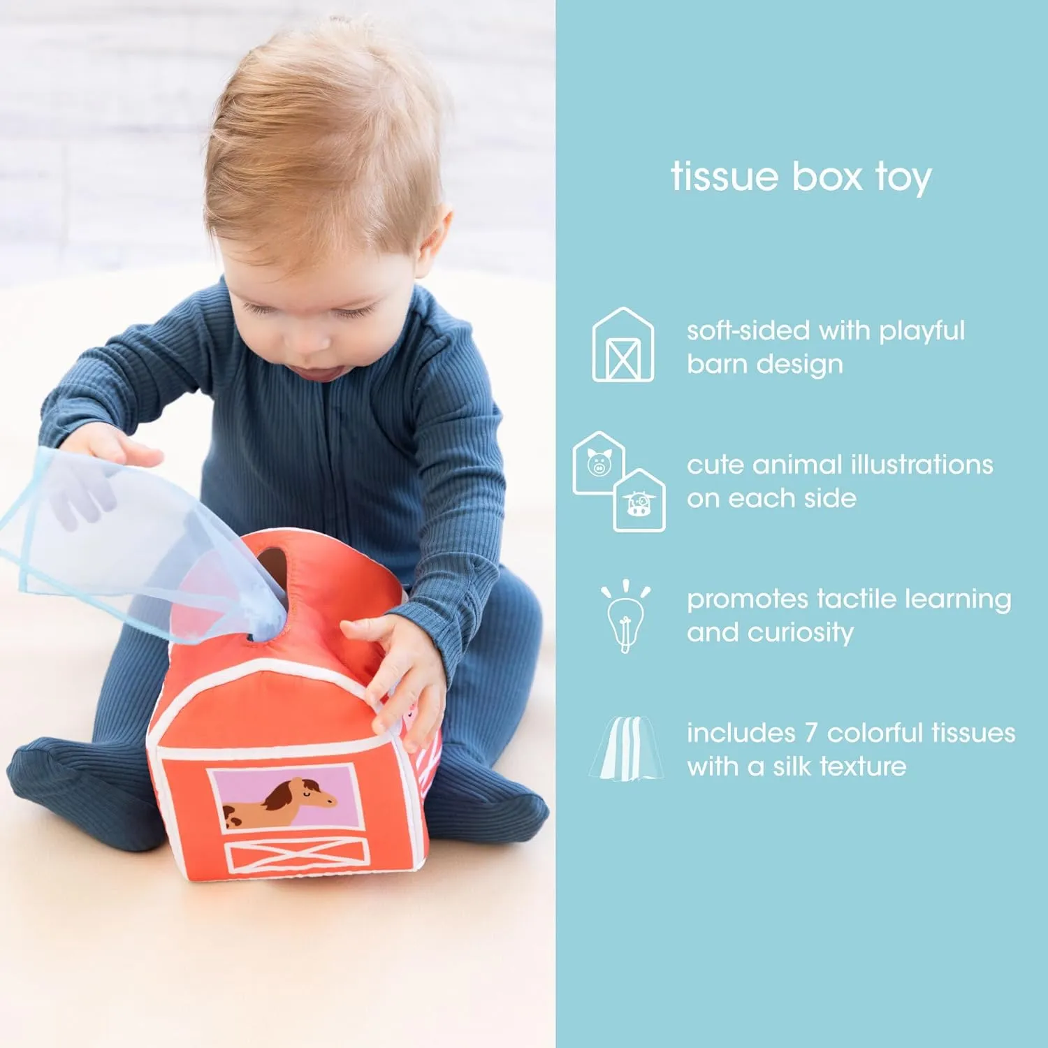 Pearhead Learning Kit for Babies 6  Months, 8 in 1 Learning Educational Set for Babies, Play Set for Early Development and Motor Skills, Montessori Toys for Babies 6  Months