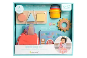 Pearhead Learning Kit for Babies 6  Months, 8 in 1 Learning Educational Set for Babies, Play Set for Early Development and Motor Skills, Montessori Toys for Babies 6  Months