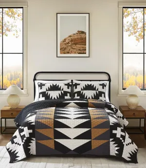 PENDLETON Spider Rock Cotton Quilt Set - All-Season, 100% Cotton Quilt with Coordinating Shams, Durable and Machine Washable, Available in Full/Queen, and King Sizes for Ultimate Comfort and Style