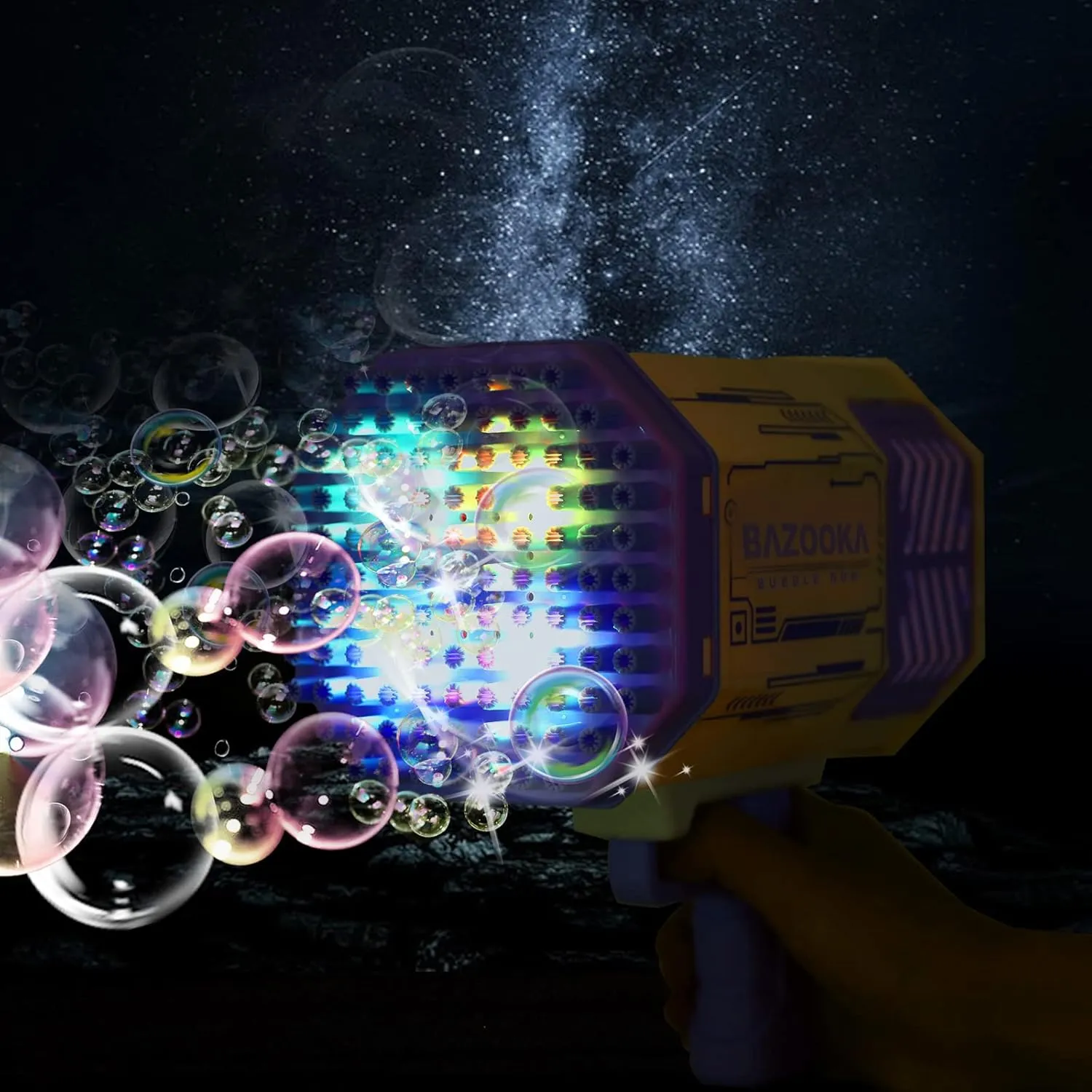 Petrella Toys Bubble Gun Bazooka Bubble Machine Gun Bubbles for Kids TIK Tok Gifts 3 4 5 6 7 8 9 10 11 12 Years Old Bubble Blaster Blower