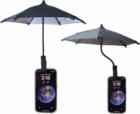 Phone umbrella - Outdoor Phone Sun Shade Shield with Flexible Angle Design & Rotatable Phone Ring - Car Navigation Shade Visor - Rain protector - Umbrella for all type of phones
