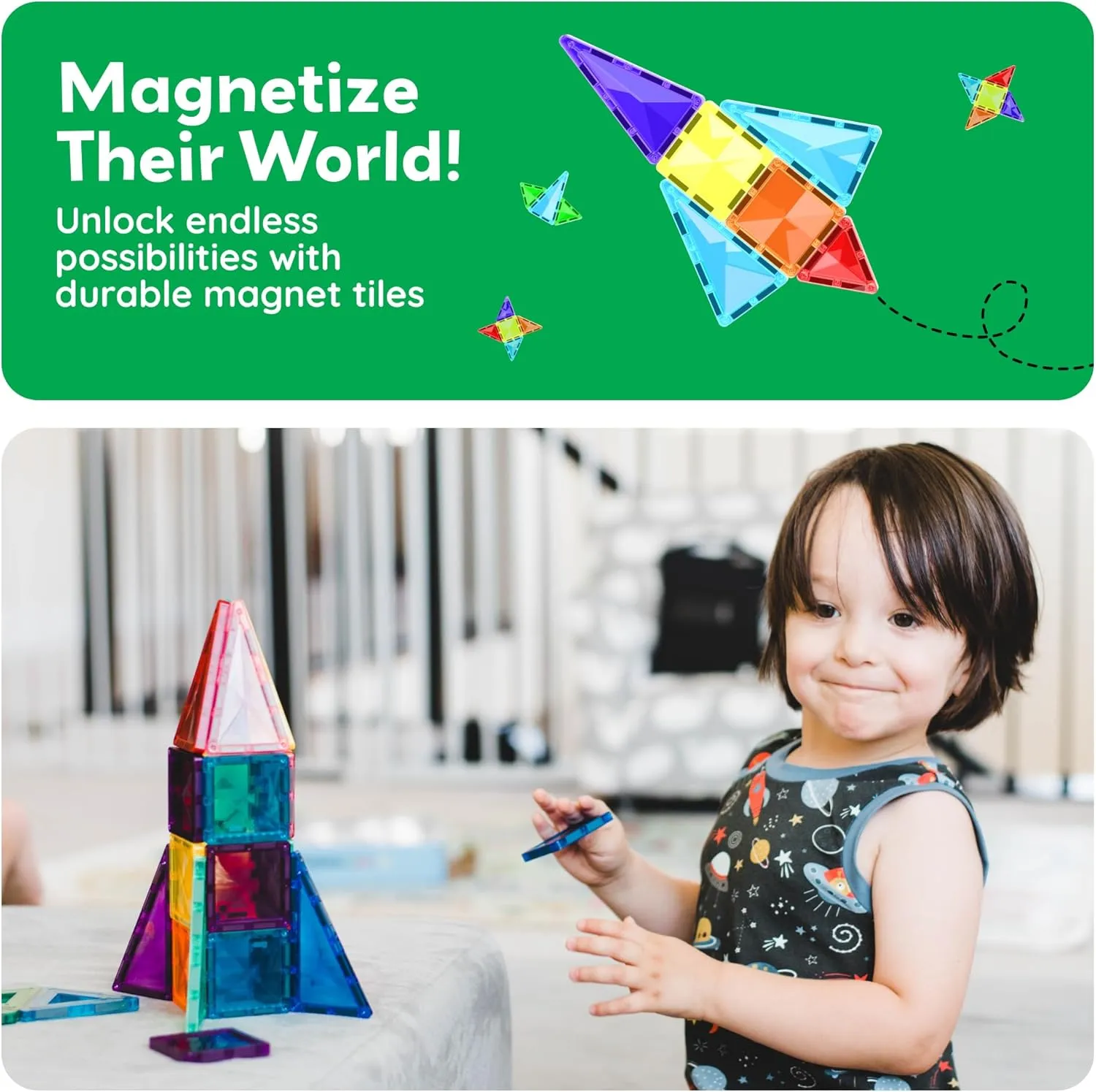 PicassoTiles 80 Piece Mini Size Magnetic Tiles Sensory Magnet Toys Diamond Series Construction Building Blocks Set STEM Learning Travel Size Educational Toy for Kids Boys Girls Toddlers Age 3  PTM80