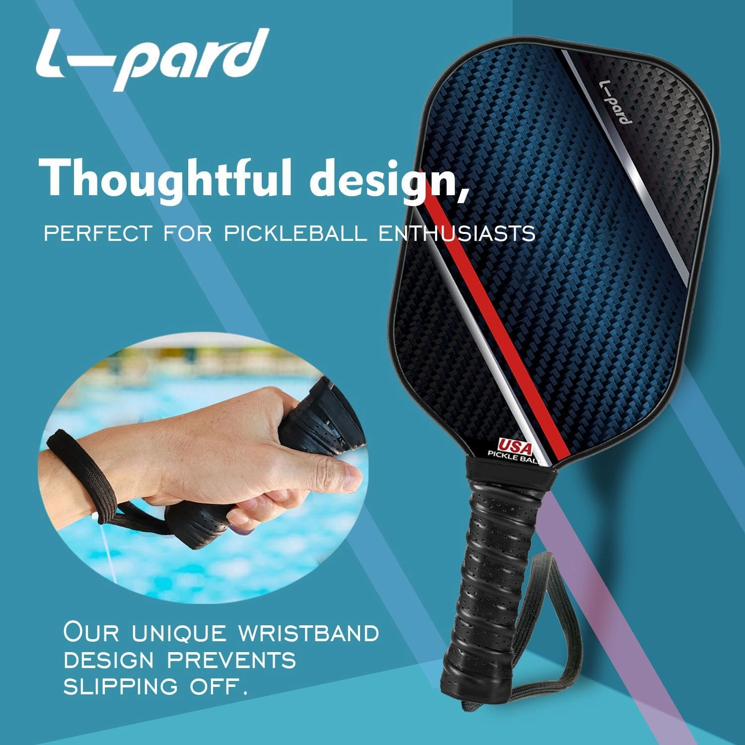 Pickleball Paddles,Fiberglass Surface Pickleball Set with 2 Pickleball Rackets and 4 Pickleballs, Pickleball Paddle Set and Pickle Ball Set for Men, Women, Kids, Adults