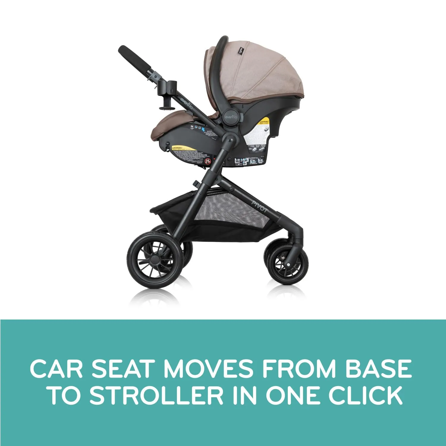 Pivot Modular Travel System with LiteMax Infant Car Seat (Casual Gray)