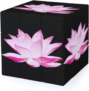 Plant Flower Full Printing 3x3 Fidget Cube Stress Relief Magic Speed Cube for Adults