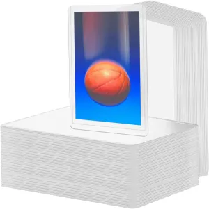 Plastic Card Sleeves 100 Pcs 3 x 4 Transparent Card Sleeves Hard Plastic Safe Trading Sleeve PVC Protector Fit for Game Cards, Sports