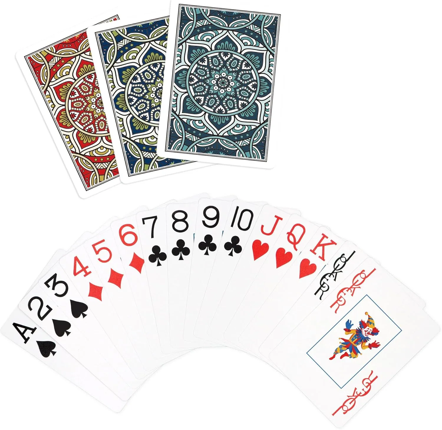 Plastic Playing Cards Waterproof Poker Size Card Professional, Jumbo Index Large Print for Adults and Seniors,6 Pack Playing Cards Bulk for Fun Card Games