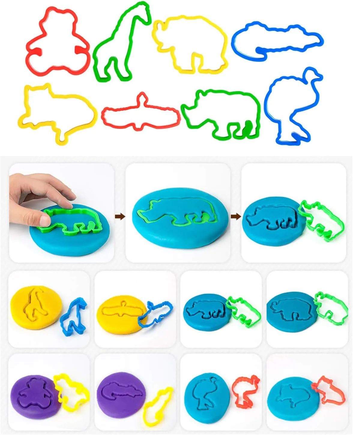Play Dough Tools Set for Kids 69Pcs - Accessories, Letter and Numeral Molds, Rollers, Cutters, Animal Molds, and Art Clay Tools for Creative Dough Cutting
