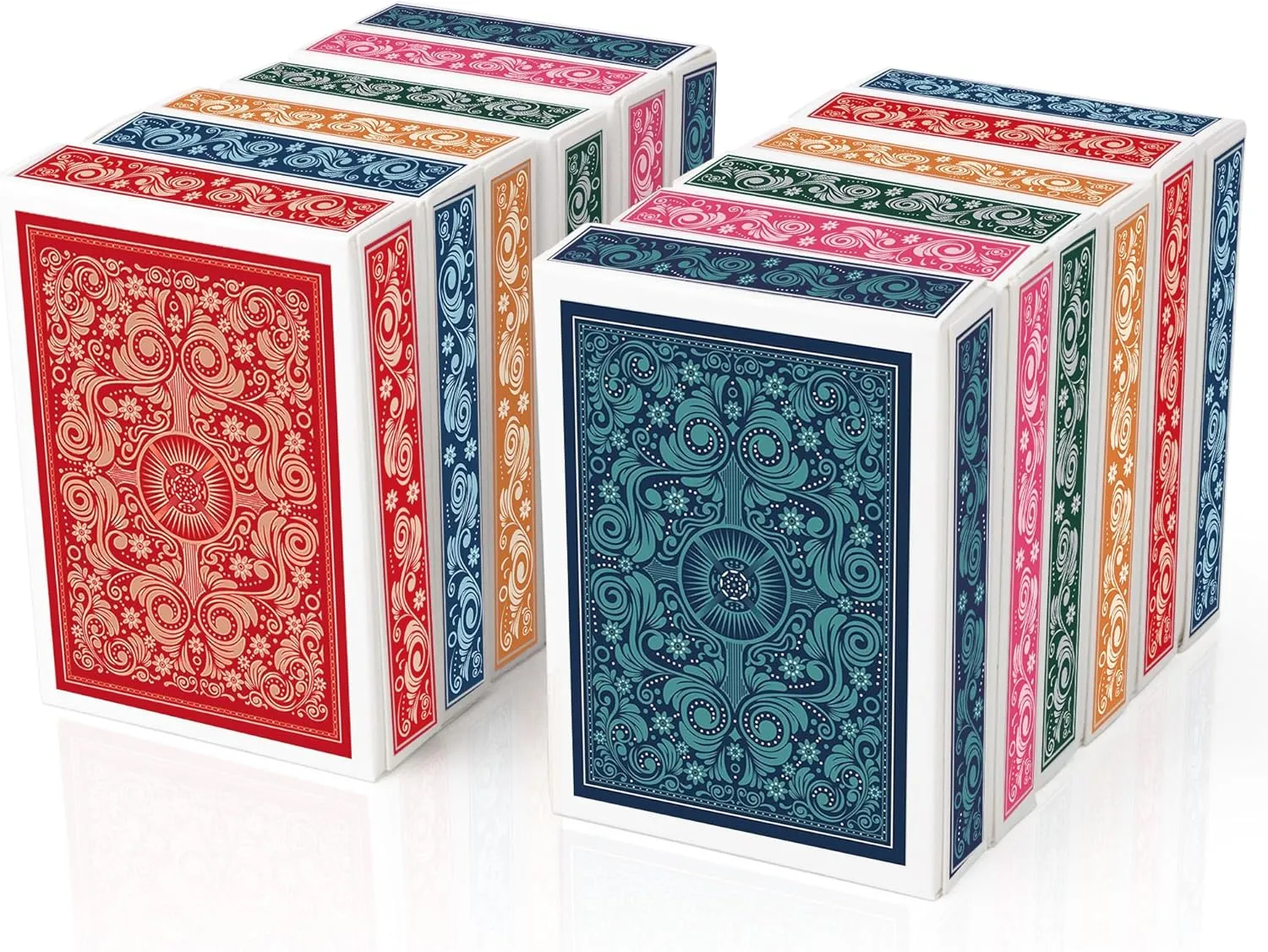 Playing Cards 12 Pack,Decks of Cards,Poker Cards Set,Standard Playing Cards Bulk with 6 Unique Colors,Card Games for Adults and Family,Suitable for Go Fish Pinochle Blackjack Euchre