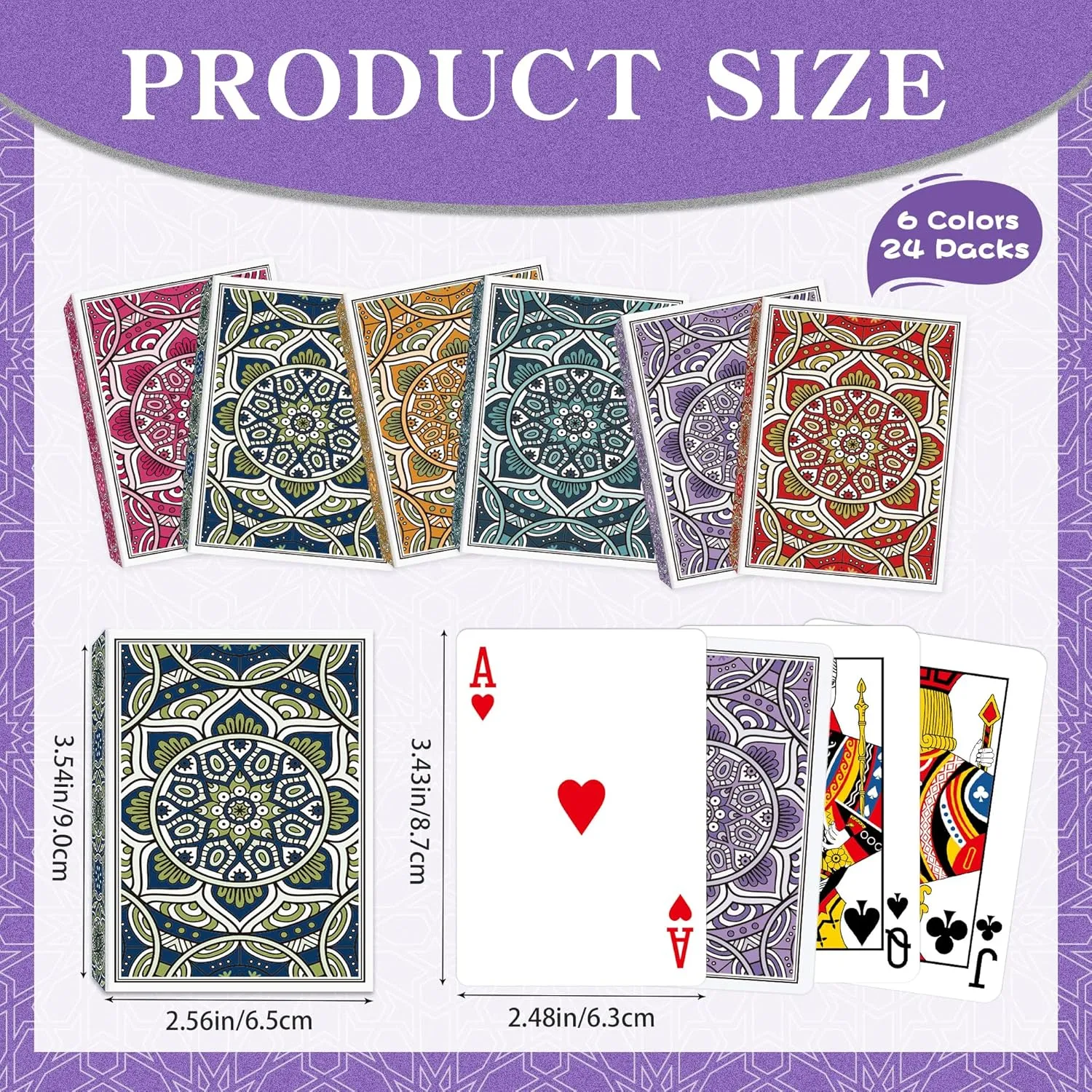Playing Cards 48 Pack, Deck of Cards, Standard Playing Cards Bulk for Adults, Professional Poker Cards Set, Family Game Night, Poker Index Game Card for Blackjack, Pinochle, Canasta Party Supplies
