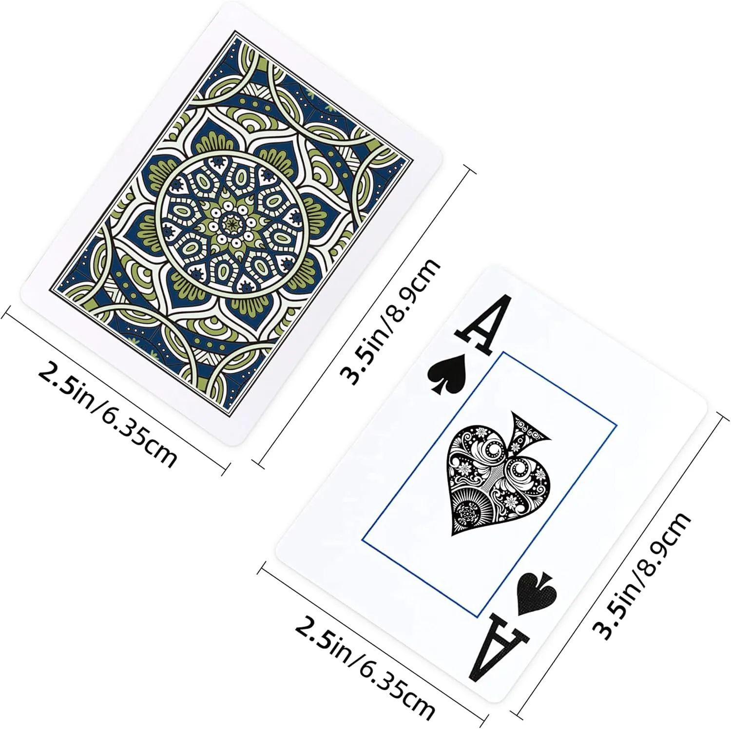 Playing Cards,Plastic Playing Cards Waterproof, Poker Size Card Professional,Jumbo Index Large Print Playing Card for Adults and Seniors,6 Decks of Cards Bulk,Use for Party and Game (6 Pack Blue)