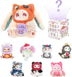 Plush Blind Box Figures, Cute Vinyl Blind Box Plush Doll, Kimmon Regain Myself Series Collectible Toys, Kawaii Action Figure Mystery Box for Birthday, Single Box (1 of 8 Styles)