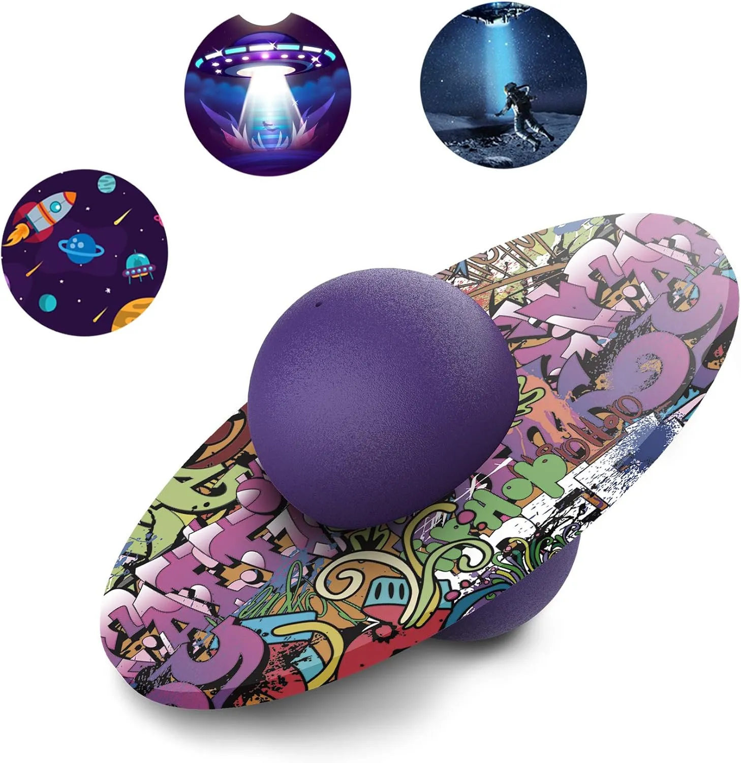 Pogo Ball for Kids & Adults Up to 200lb, Balance Coordination Trick Bounce Board Pop Ball Cool Fun Challenge Indoor Outdoor Toys Pogo Jumper Birthday Gifts for Boys Girls Juneteenth