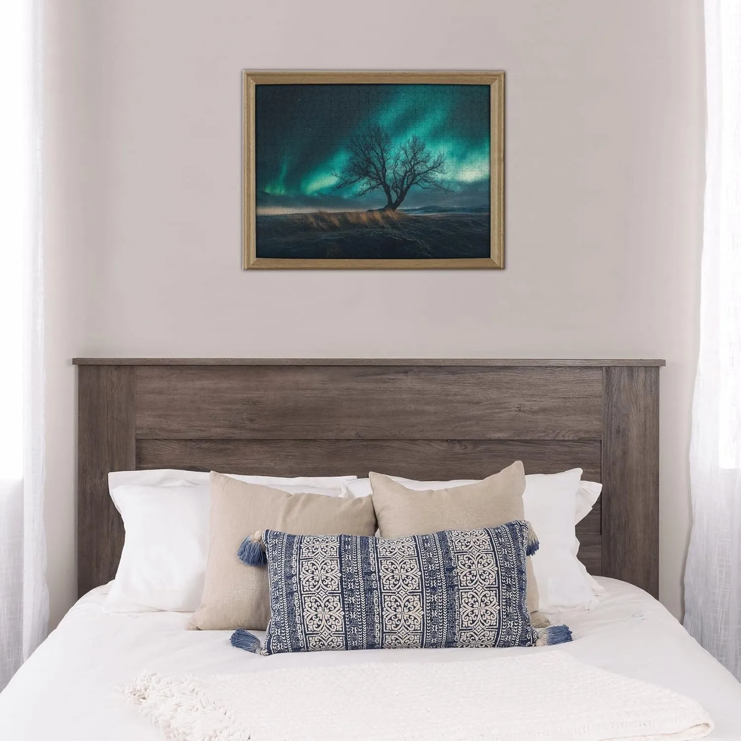 Polar Aurora 500 Piece Scenery Jigsaw Puzzles,Charm Natural Landscape Puzzle,Modern Art Wooden Puzzle for Home Wall Decoration,Family Leisure,Stress Relief and Entertainment