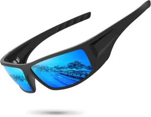 Polarized Sports Sunglasses for Men UV Protective Unbreakable Frame Driving Cycling Fishing Sun Glasses