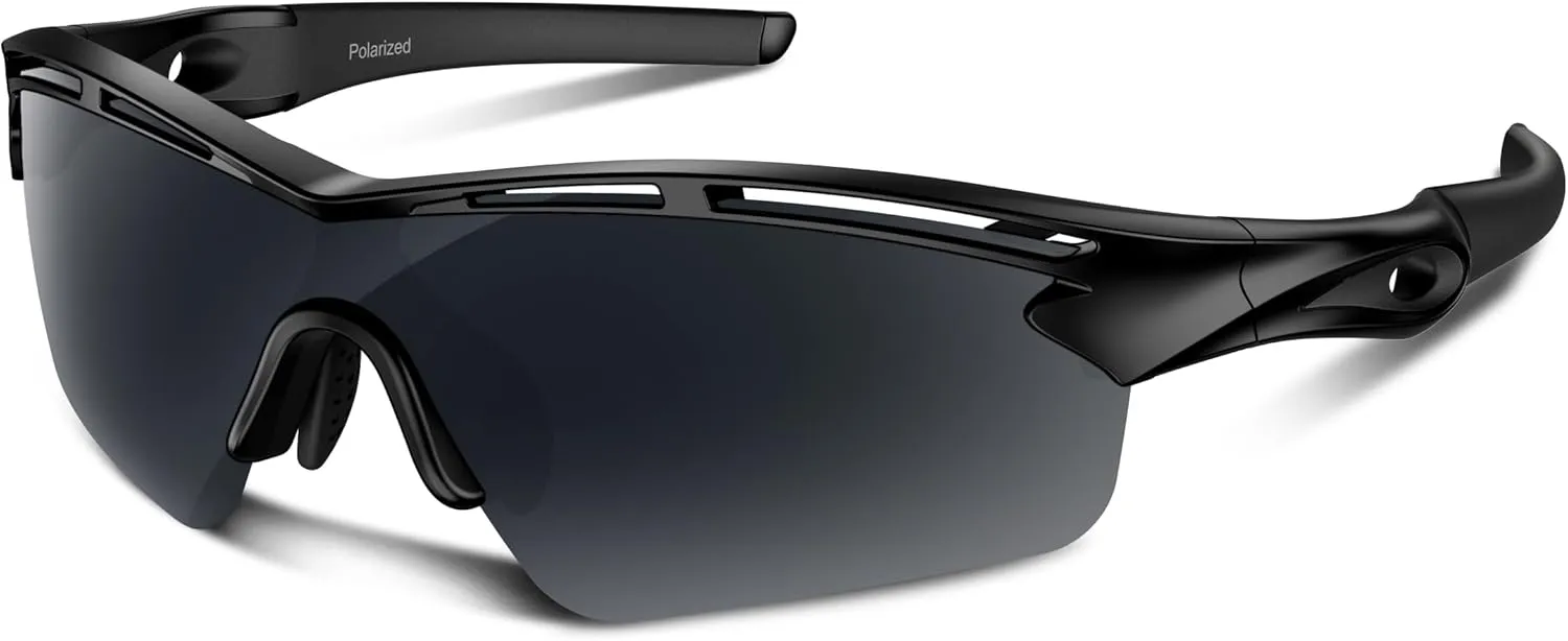 Polarized Sports Sunglasses for Men Women Youth Baseball Cycling Running Driving Fishing Tennis Golf Motor TAC UV400 TR90