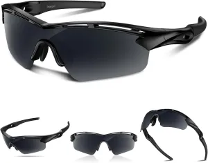 Polarized Sports Sunglasses for Men Women Youth Baseball Cycling Running Driving Fishing Tennis Golf Motor TAC UV400 TR90