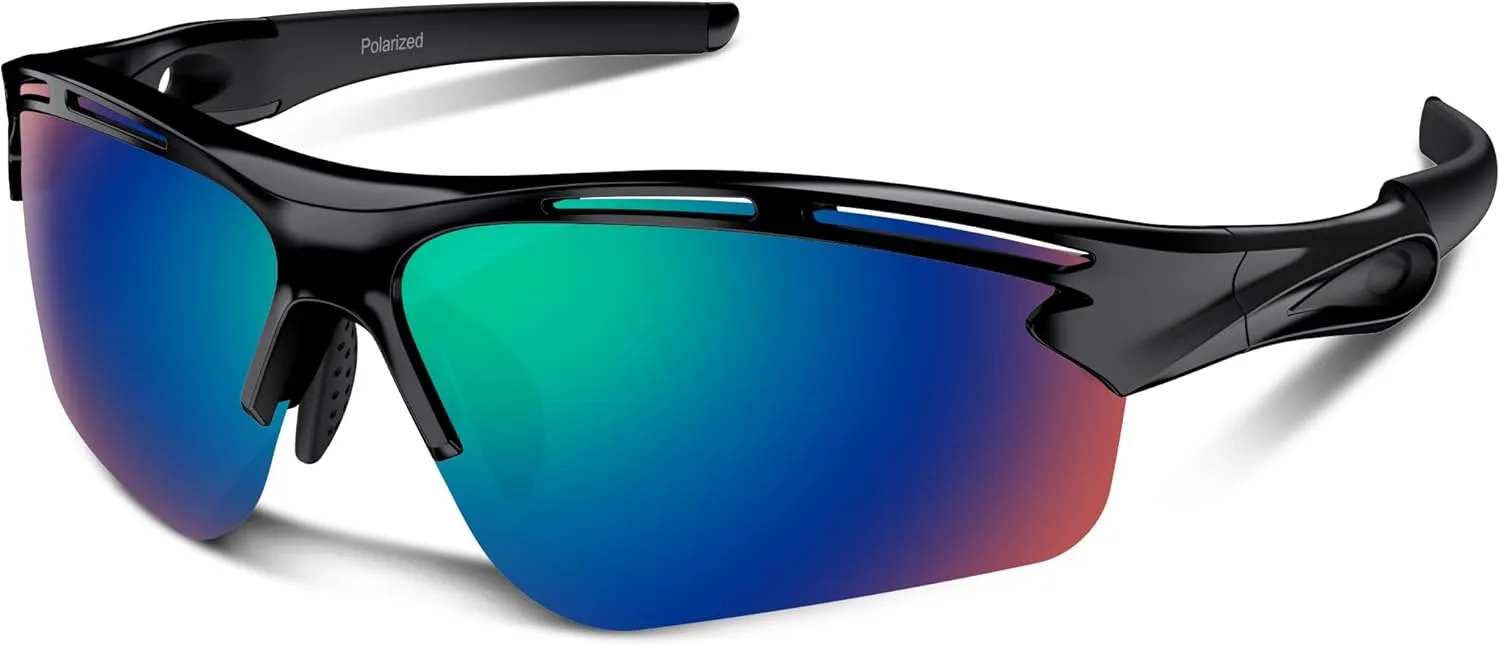 Polarized Sports Sunglasses for Men Women Youth Baseball Running Cycling Driving Fishing Tennis Golf Motor TAC UV400 TR90