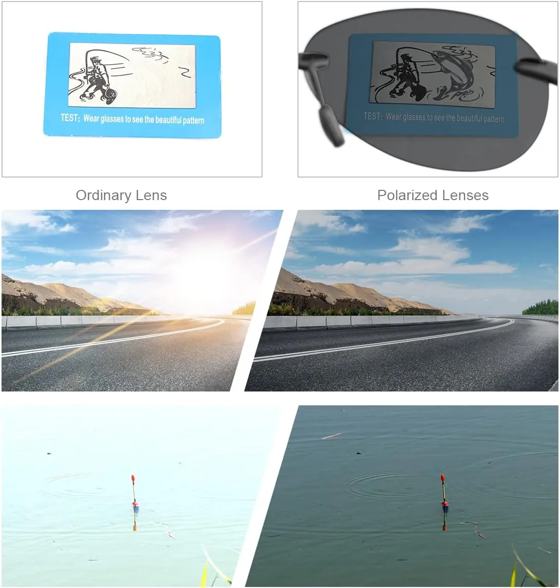 Polarized Sunglasses for Men and Women Rimless Frame Driving Glasses UV400 Protection Shades Sport Eyewear Eyeglasses