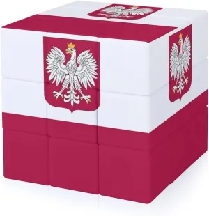 Polish Flag Eagle Adults 3x3x3 Color-Matching Smooth Fully Printed Cube Gift