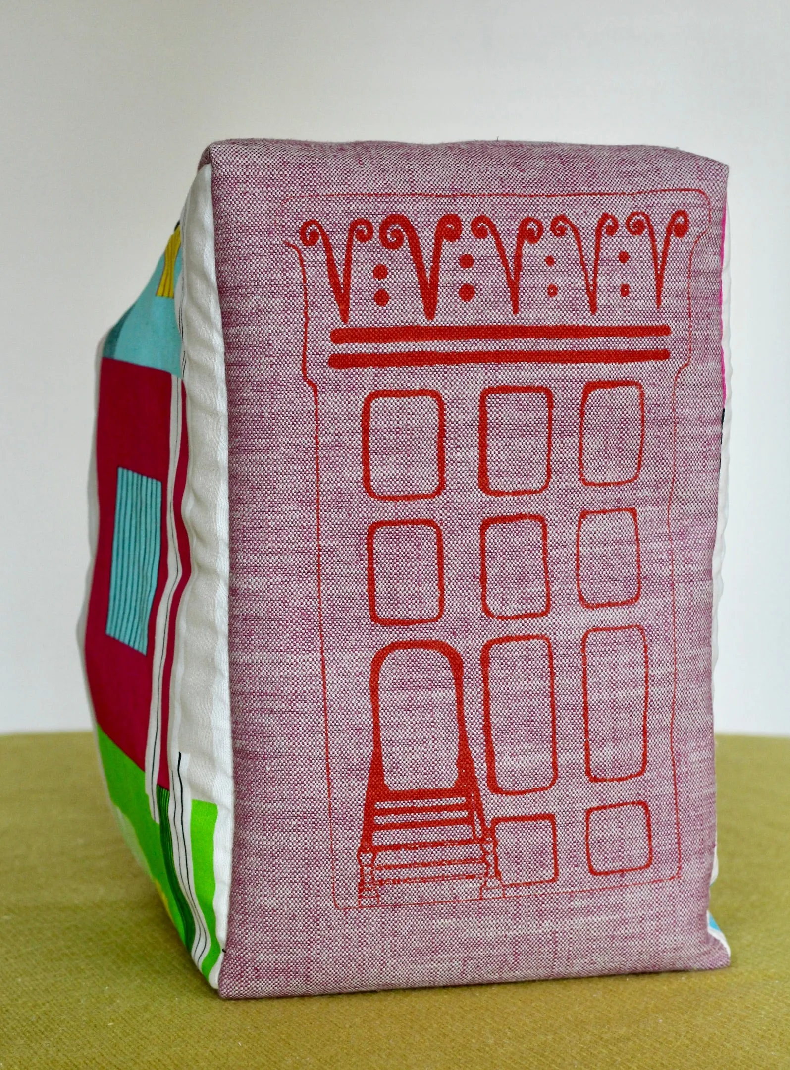 Portable Brownstone Geo-Print Toy House